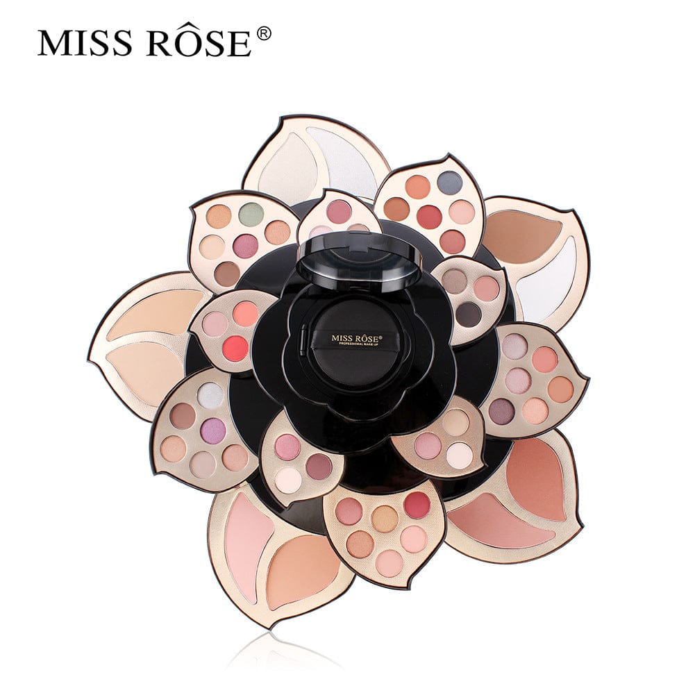 Multifunctional Makeup Full Set with Black Floral Palette